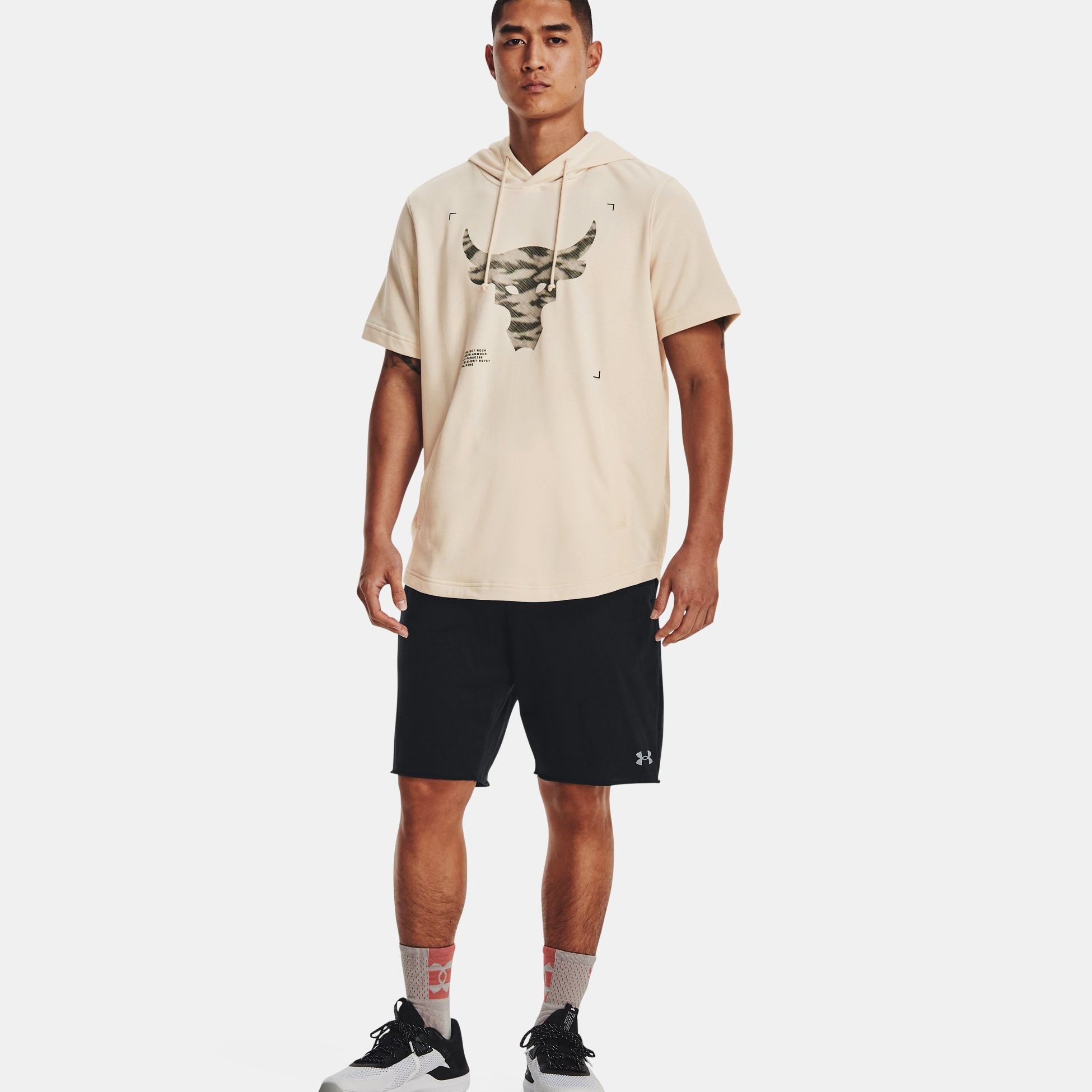 T-Shirts & Polo -  under armour Project Rock Terry Short Sleeve Hoodie